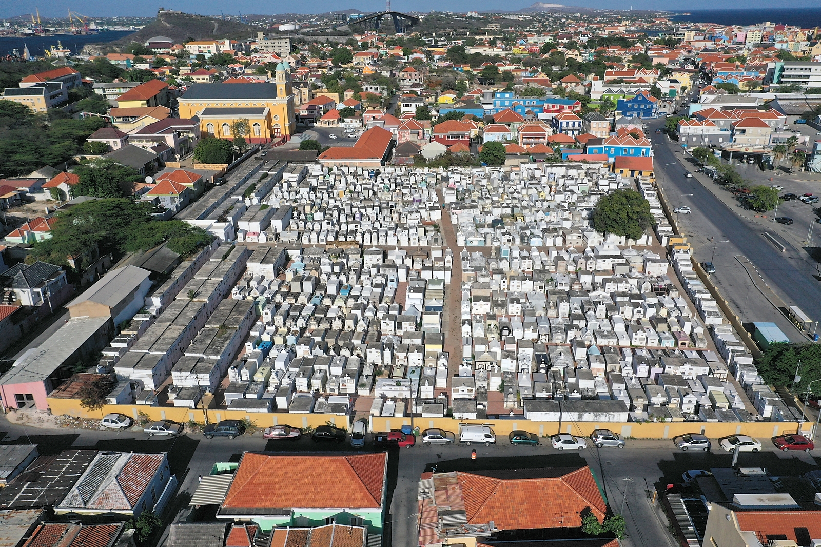 Aerial: Old St. Anna Catholic Church