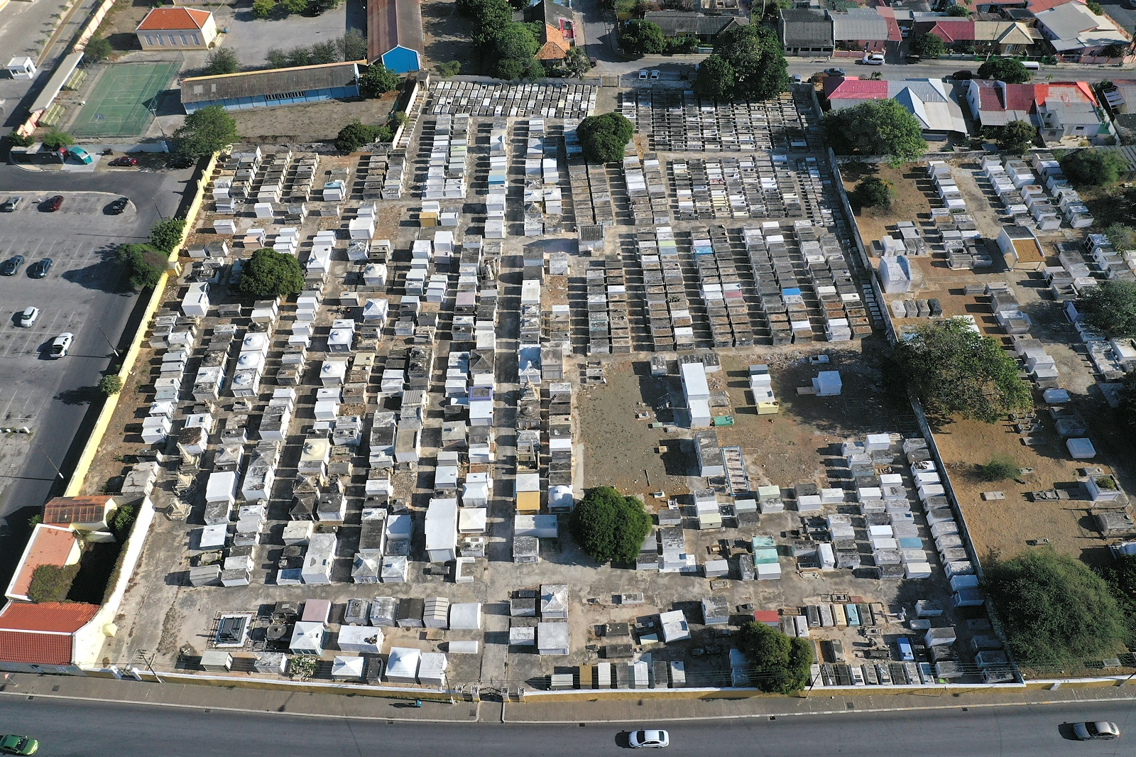 Aerial: Protestant Cemetery on Roodeweg